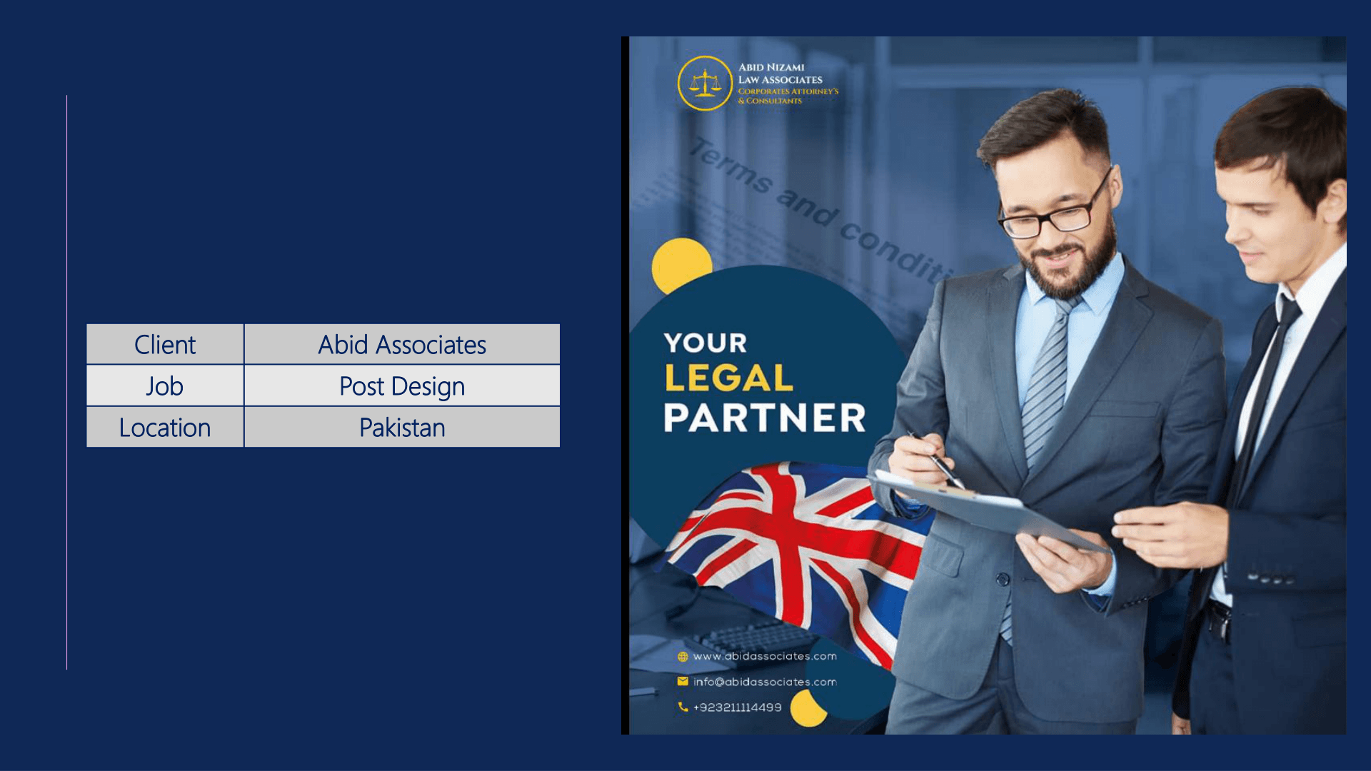 Abid Associates Legal Partner Post Design